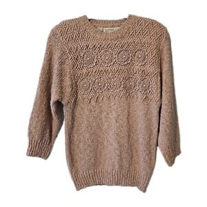 Bonnie And Bill By Holly Sweater Women's Small Pink Vintage Princess Grandmacore